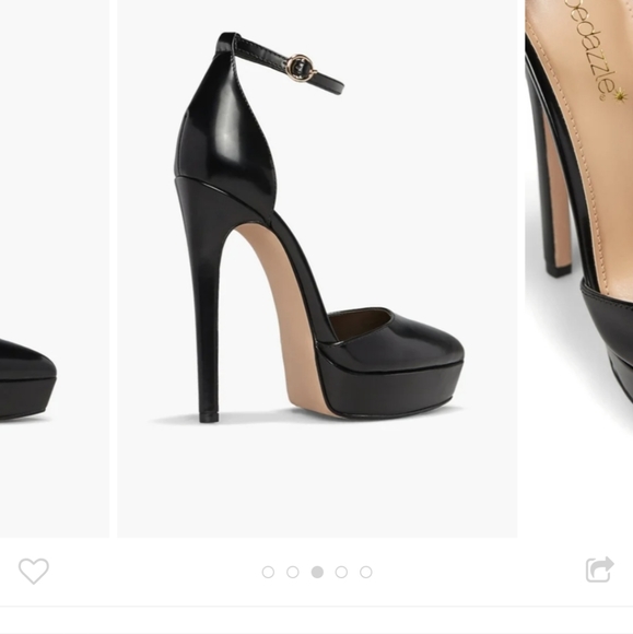 Shoedazzle Black Ankle Straps Pumps - Picture 3 of 9